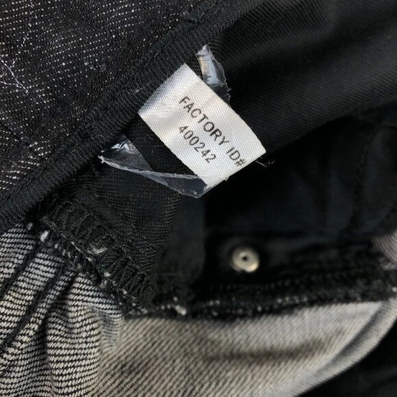 Denim Lab Black Leather Embroidery Skinny Ultra Low Rise Jeans - Picture 12 of 12